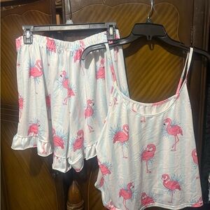 Flamingo Print Women's Sleepwear Set